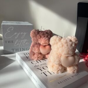 Cute teddy bear candle